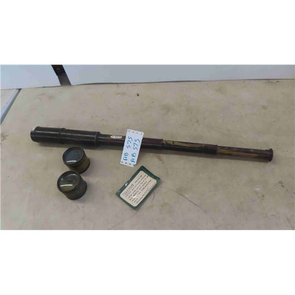 Vintage Brass Telescope Owned by Peter McArthur Around 1870 