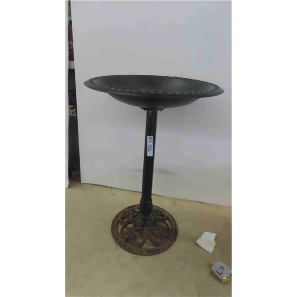 Metal Bird Bath 28'' Tall x 20'' Across 