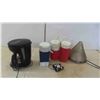 Image 1 : 3 Coleman Jugs, 4x30 Binoculars, Coffee Maker, Large Strainer 