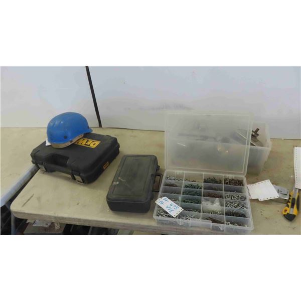 Screw Kit, Fog Light, Job Mate Dremel, Hard Helmet & Empty Dewalt Case 