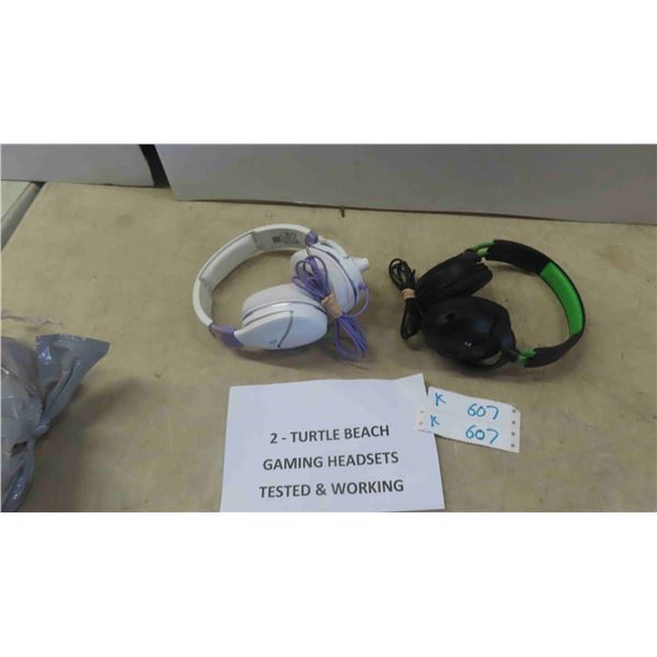 2 Turtle Beach Gaming Head Sets, Tested & Working