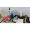 Image 1 : Decanter, Glasses, Pitcher, Old Kitchen Utensils, Cornation Baby Bath Set & 