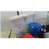 Image 8 : Decanter, Glasses, Pitcher, Old Kitchen Utensils, Cornation Baby Bath Set & 