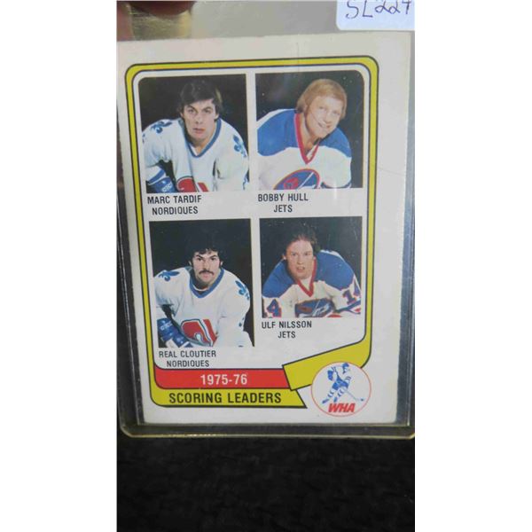 1976/77 O.P.C.  WHA  Scoring Leaders Hull, Nilsson, Tardif, Cloutier