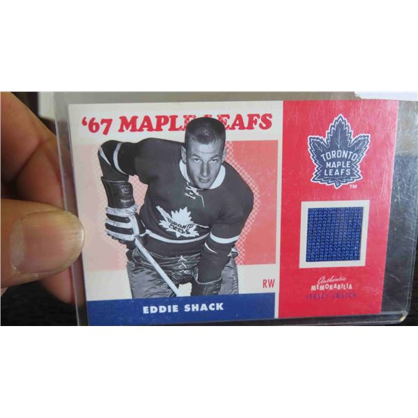 2007 Upper Deck Eddie Shack C.O.A. Game Worn Jersey Card -Mint