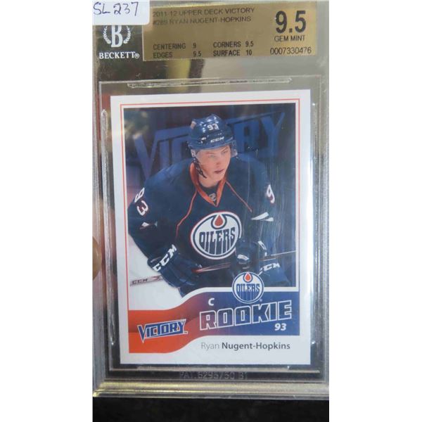 2011/12 Upper Deck Victory Ryan Nugent Hopkins Rookie Beckett Grade 9.5