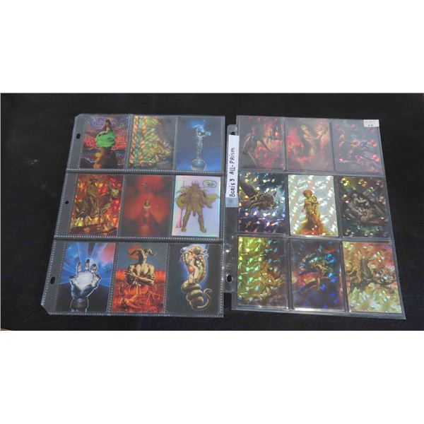 1993 Boris 3 All-Prism Collector Cards 2 Pages -Mint 