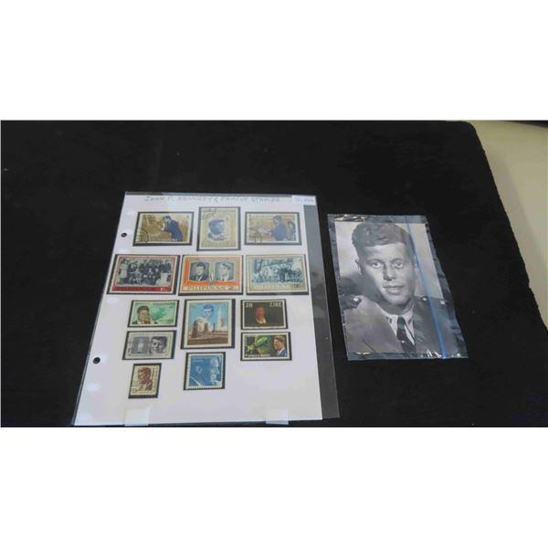 Stamps of John F Kennedy and Family Collection