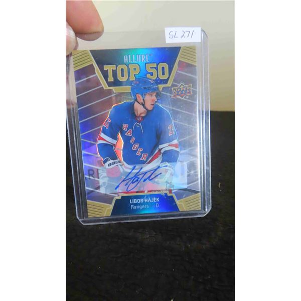 2019/20 Upper Deck Libor Hajek Allure Top 50 Authentic Signature 