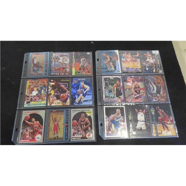 18 Rookie Basketball Cards : Bibby, Sprewell, McGrady, Barkley, Etc.