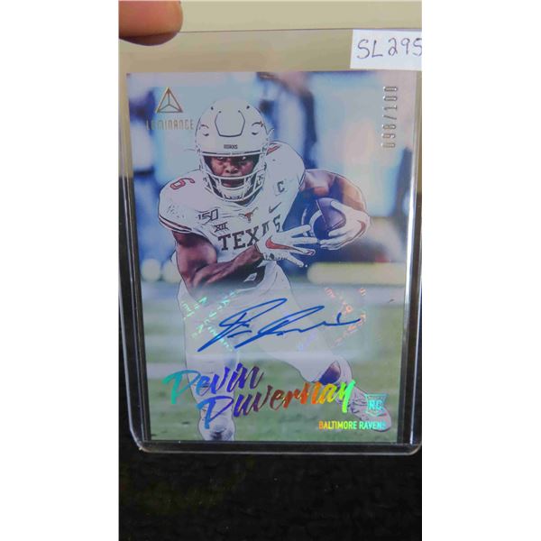 2020 Panini Luminance Hot Rookie Devin Duvernay Short Print Auto Numbered 
