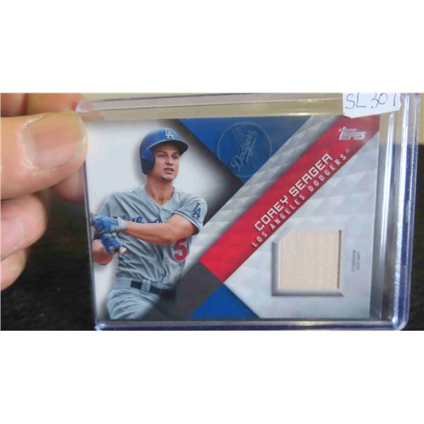 2018 Corey Seager Pure Material Insert Bat Card Dodgers Mint 