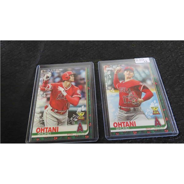 2019 Shohei Ohtani All Star Rookie Cards Both Variations Topps Holiday 