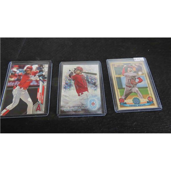 Shohei Ohtani Angels 3 Various Cards -Mint 