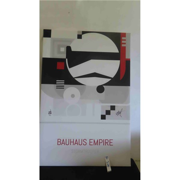 Abstract Bauhaus Star Wars Storm Trooper Large Canvas 24'' x 32'' Signed 