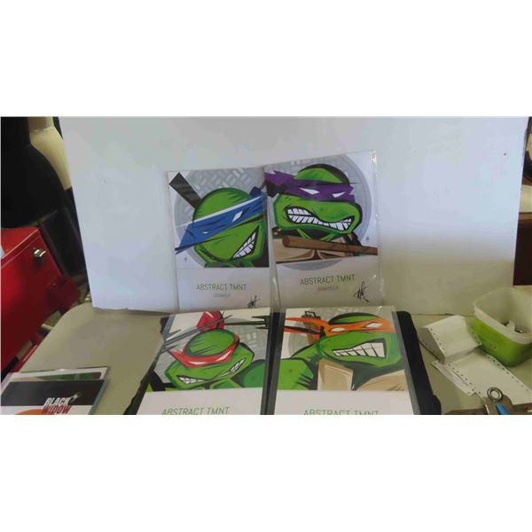 Limited Edition Teenage Mutant Ninja Turtles Abstract 4 Piece Art Print Signed