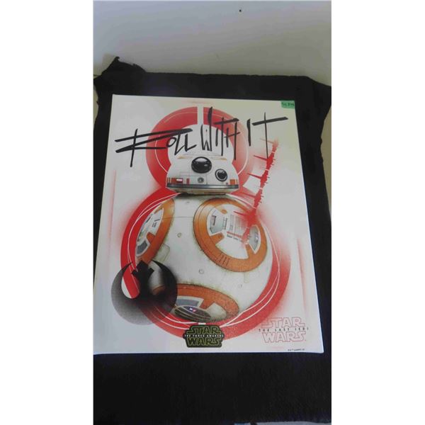 Star Wars The Force Awakens BB-8 Roll With It Design on 14'' x 18'' Canvas 