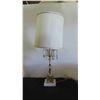 Image 1 : Crystal 6 Tear Drops Lamp with Marble Base 26'' 