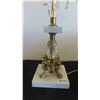 Image 2 : Crystal 6 Tear Drops Lamp with Marble Base 26'' 