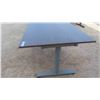 Image 4 : 2 Adjustable Square Corner Metal Work Station Tables 32'' x 55'' 