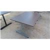 Image 5 : 2 Adjustable Square Corner Metal Work Station Tables 32'' x 55'' 