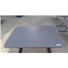Image 3 : 2 Adjustable Round Corner Metal Work Station Tables 32'' x 55''