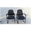Image 1 : Like-New High Back Black Office Chair Swivel , Adjustable Height, Arms & On Casters 