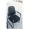 Image 3 : Like-New High Back Black Office Chair Swivel , Adjustable Height, Arms & On Casters 