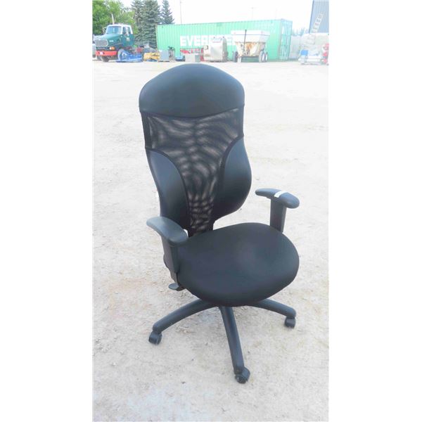High Back Mesh Swivel/Adjustable Office Chair with Arms on Casters 