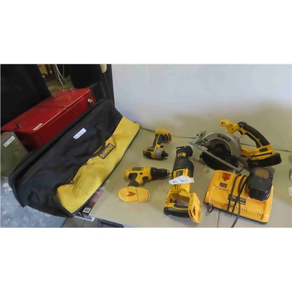 Complete Dewalt Tool Set : Skill Saw, Drill, Impact Driver, Reciprocating Saw