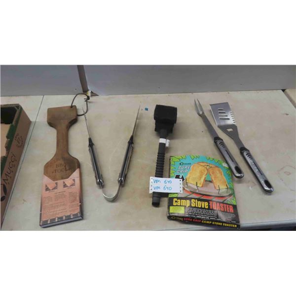 BBQ Utensils, Camp Stove Toaster 