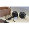 Image 1 : 2 Youth Sized Hockey Helmets & Extra Mask 