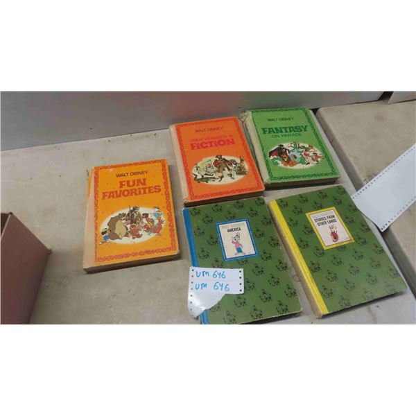 5 Hard Cover Disney Story Books