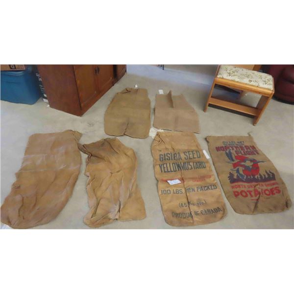 6 Potato Gunney Sacks 