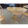 Image 2 : Drop Leaf Table 30'' Tall x 40'' Across (Extended Size) with 2 Chairs 