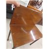 Image 7 : Walnut Fold Out Table with 3 Leafs (Normal Size) 31'' x 38''