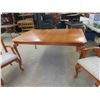 Image 2 : Oak Table 30'' x 67'' x 44'', (2) 15 1/2'' Leaves & 8 Chairs -