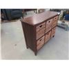 Image 2 : Wood and Wicker Basket/Drawer Organizer Dresser 32'' x 14'' 