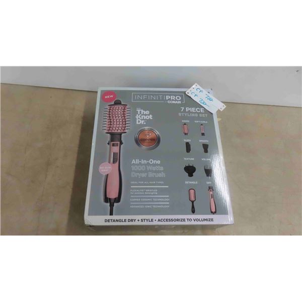 New Conair Infiniti Pro , The Knot Doctor, 7 Piece Styling Set