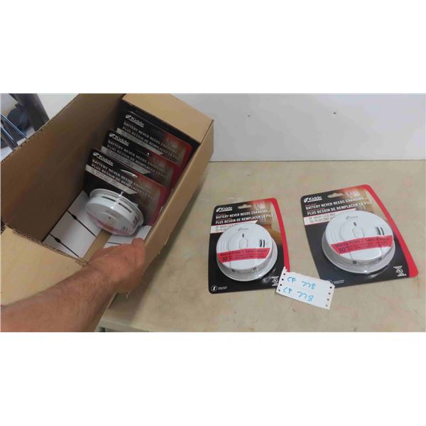 6 New 'Kidde' Battery Smoke Alarms in Packages 