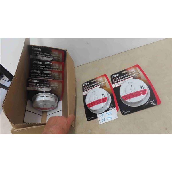 6 New 'Kidde' Battery Smoke Alarms in Packages 