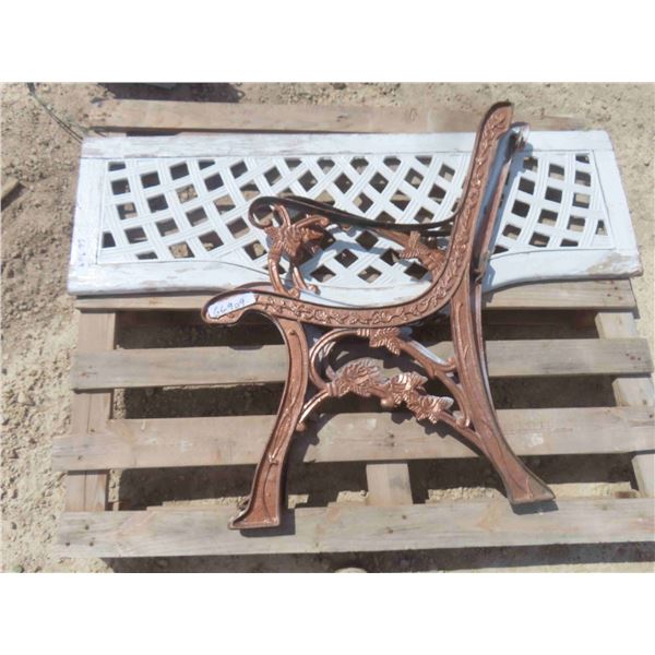 Decorative Bench Ends and Back - Back Measures 54'' 