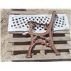 Image 1 : Decorative Bench Ends and Back - Back Measures 54'' 