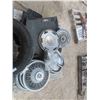 Image 1 : Pallet Lot of Automotive Related: Weather Tech Mats, 13 Hubcaps,