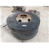 Image 1 : 2 Semi Tires 12 R 22.5 with 10 Hole Rims 