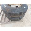 Image 3 : 2 Semi Tires 12 R 22.5 with 10 Hole Rims 