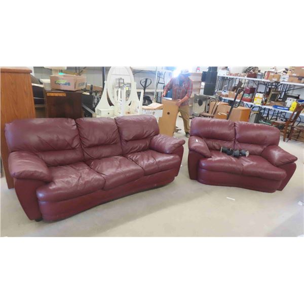 Leather Couch 86'' Wide , Love Seat 60'' Wide 