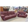 Image 1 : Leather Couch 86'' Wide , Love Seat 60'' Wide 