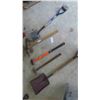 Image 1 : 5 Yard Tools : Spade, Shovel, 2 Sledge, Pick 