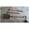 Image 2 : 5 Yard Tools : Spade, Shovel, 2 Sledge, Pick 